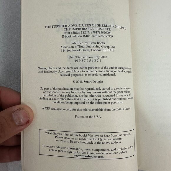 The Further Adventures Of Sherlock Holmes The Improbable Prisoner Stuart Douglas - Picture 3 of 3